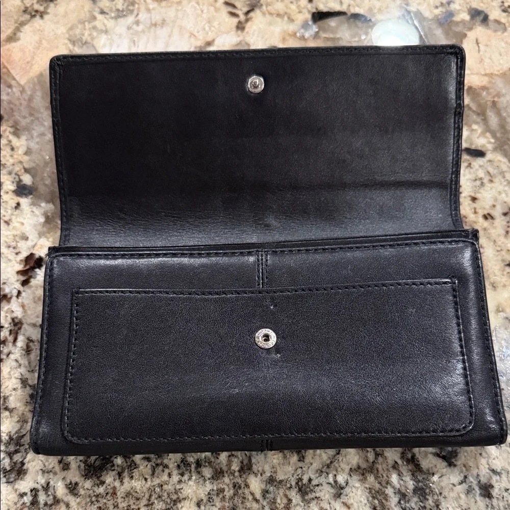COACH Midnight Black Leather Clutch - Picture 2 of 5